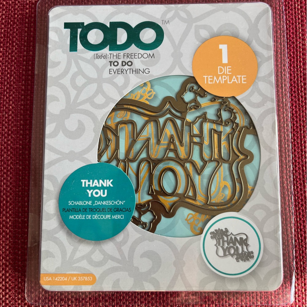 Todo die cut
Thank you